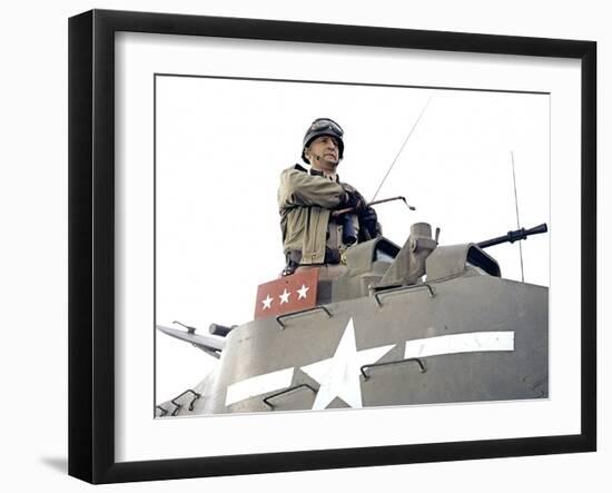 "Patton" by Franklin Schaffner with George C. Scott, 1970 (photo)-null-Framed Photo