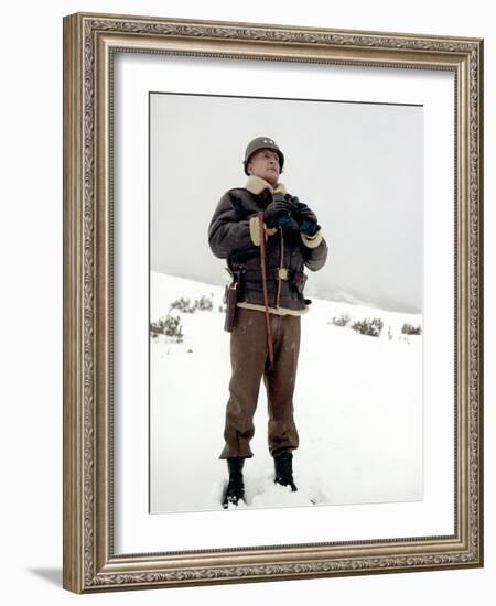 "Patton" by Franklin Schaffner with George C. Scott, 1970 (photo)-null-Framed Photo