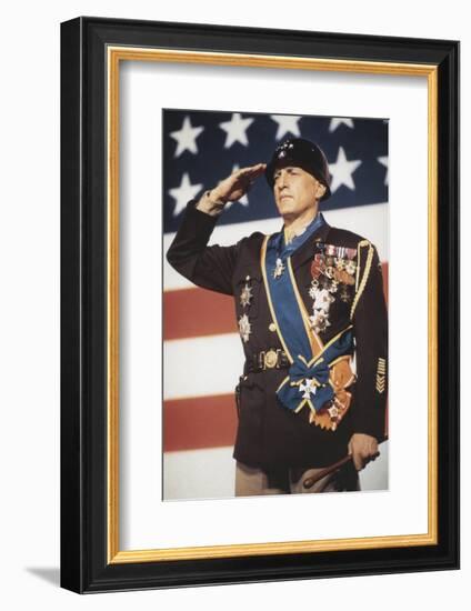 "Patton" by Franklin Schaffner with George C. Scott, 1970 (photo)-null-Framed Photo