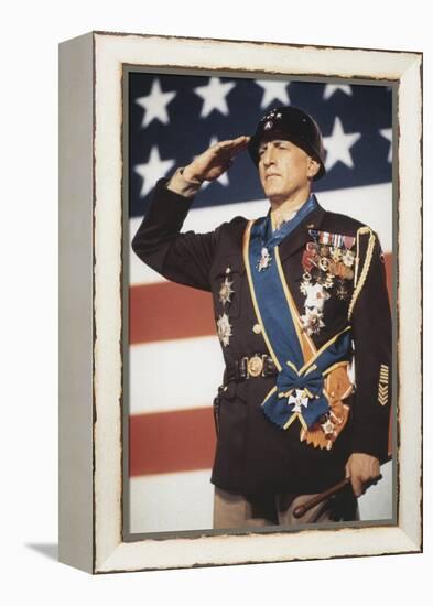 "Patton" by Franklin Schaffner with George C. Scott, 1970 (photo)-null-Framed Stretched Canvas