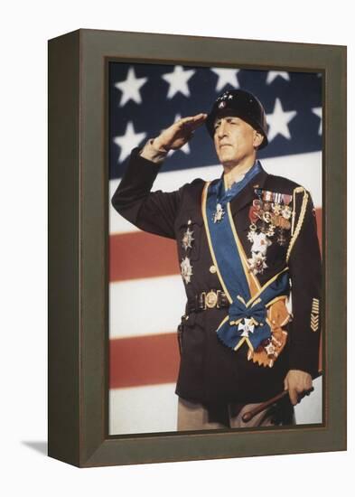 "Patton" by Franklin Schaffner with George C. Scott, 1970 (photo)-null-Framed Stretched Canvas