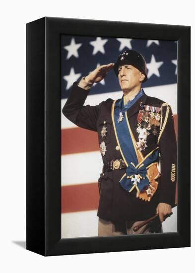 "Patton" by Franklin Schaffner with George C. Scott, 1970 (photo)-null-Framed Stretched Canvas