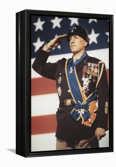 "Patton" by Franklin Schaffner with George C. Scott, 1970 (photo)-null-Framed Stretched Canvas