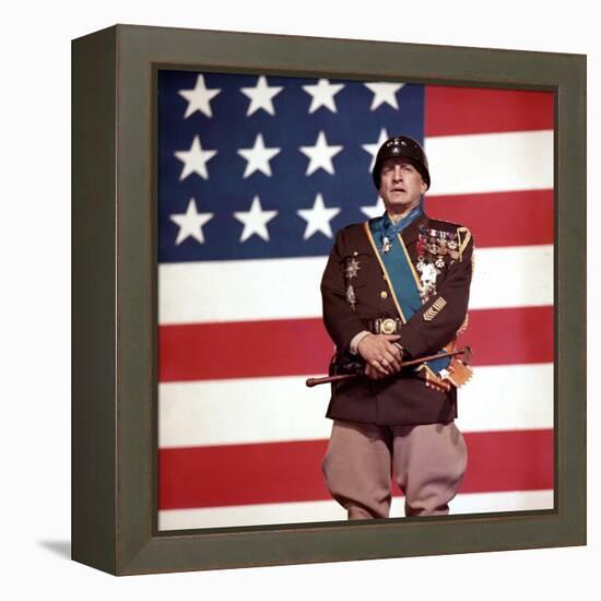 "Patton" by Franklin Schaffner with George C. Scott, 1970 (photo)-null-Framed Stretched Canvas