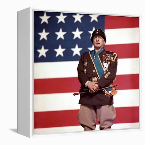 "Patton" by Franklin Schaffner with George C. Scott, 1970 (photo)-null-Framed Stretched Canvas