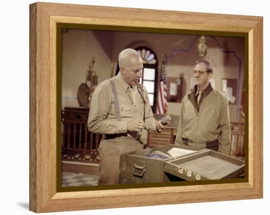 Patton by FranklinSchaffner with George C Scott and Karl Malden, 1970 (photo)-null-Framed Stretched Canvas
