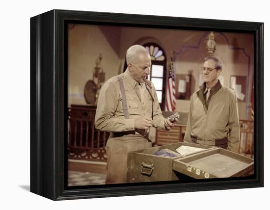 Patton by FranklinSchaffner with George C Scott and Karl Malden, 1970 (photo)-null-Framed Stretched Canvas