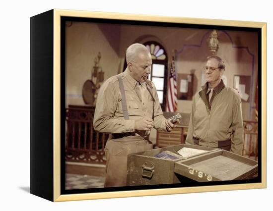 Patton by FranklinSchaffner with George C Scott and Karl Malden, 1970 (photo)-null-Framed Stretched Canvas