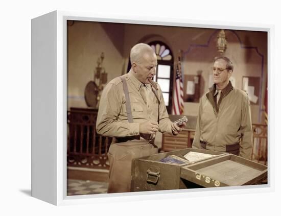 Patton by FranklinSchaffner with George C Scott and Karl Malden, 1970 (photo)-null-Framed Stretched Canvas