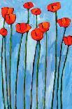 Poppies On Blue - 2 Of 3-Patty Baker-Art Print