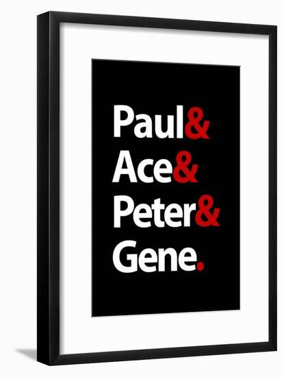 Paul Ace Peter and Gene Music Poster-null-Framed Art Print