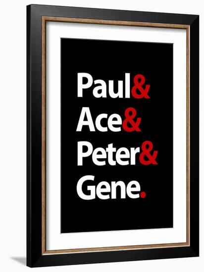 Paul Ace Peter and Gene Music Poster-null-Framed Art Print