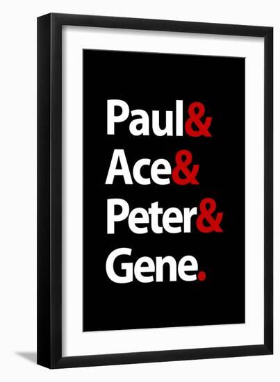 Paul Ace Peter and Gene Music Poster-null-Framed Art Print
