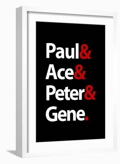 Paul Ace Peter and Gene Music Poster-null-Framed Art Print