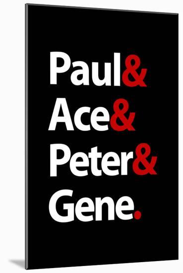 Paul Ace Peter and Gene Music Poster-null-Mounted Art Print