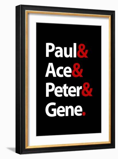 Paul Ace Peter and Gene Music Poster-null-Framed Art Print