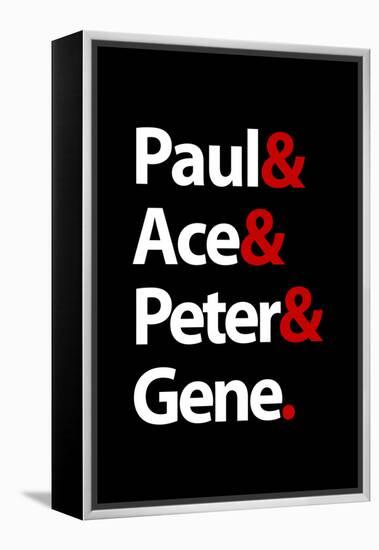 Paul Ace Peter and Gene Music Poster-null-Framed Stretched Canvas