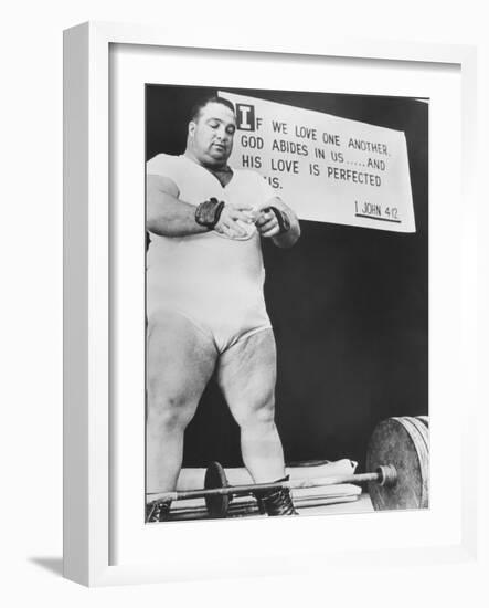 Paul Anderson, Performed at Weight Lifting and Strength Exhibitions-null-Framed Premium Photographic Print