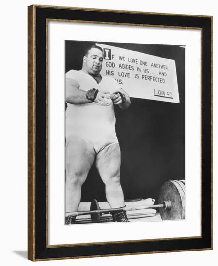 Paul Anderson, Performed at Weight Lifting and Strength Exhibitions-null-Framed Photo