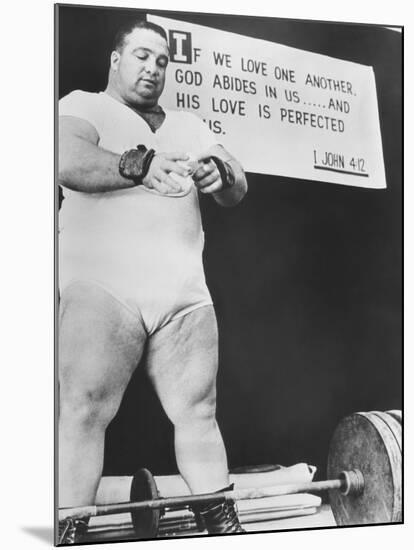 Paul Anderson, Performed at Weight Lifting and Strength Exhibitions-null-Mounted Photo