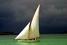 White Sailed Pirogue on the Ocean (Mauritius)-Paul Banton-Framed Photographic Print