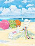 Umbrella Beachscape III-Paul Brent-Framed Art Print