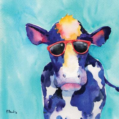 Crazy pop art cow painting