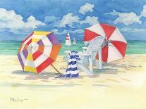 Umbrella Beachscape I-Paul Brent-Framed Art Print