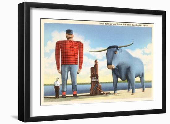 Paul Bunyan and Babe, Bemidji, Minnesota-null-Framed Art Print