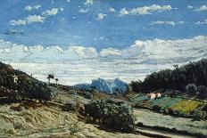 Landscape of Provence. View of Saint-Saturnin-Les-Apt-Paul Camille Guigou-Mounted Giclee Print