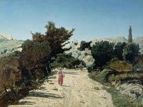 Landscape of Provence. View of Saint-Saturnin-Les-Apt-Paul Camille Guigou-Framed Premier Image Canvas