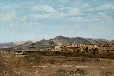 Landscape of Provence. View of Saint-Saturnin-Les-Apt-Paul Camille Guigou-Framed Premier Image Canvas