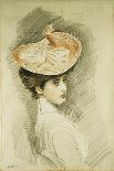 An Elegant Lady Reclining-Paul Cesar Helleu-Giclee Print