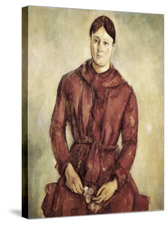 madame cezanne in a red dress Paul Cezanne