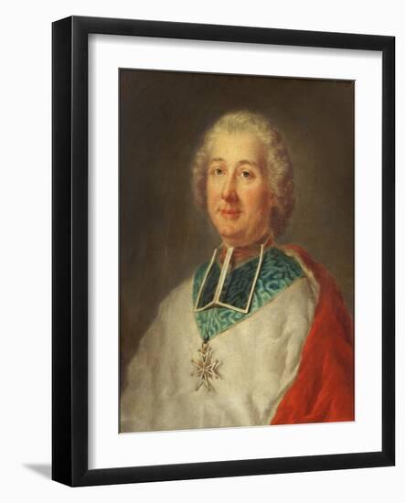 Paul D'albert De Luynes (1703-88) Archbishop of Sens (Oil on Canvas)-French School-Framed Giclee Print