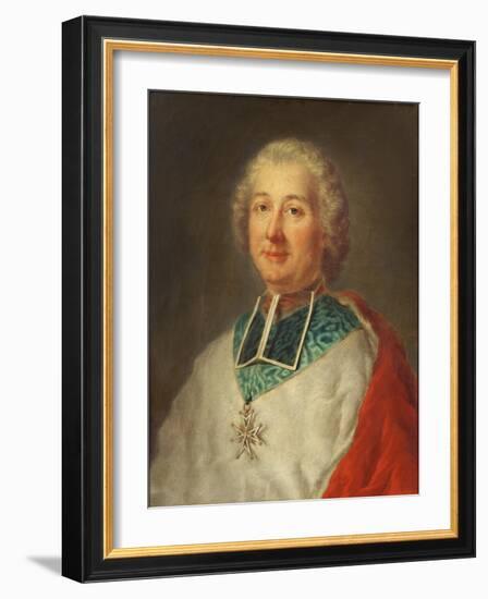 Paul D'albert De Luynes (1703-88) Archbishop of Sens (Oil on Canvas)-French School-Framed Giclee Print