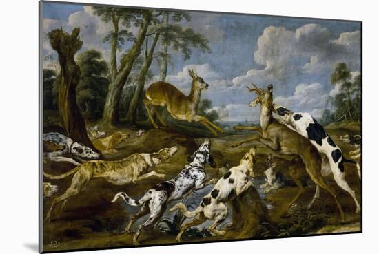 Paul de Vos / Deer Hunting, 1637-1640-Paul De Vos-Mounted Giclee Print