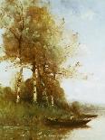 Morning Effect, Silver Birches and a River-Paul Desire Trouillebert-Premier Image Canvas