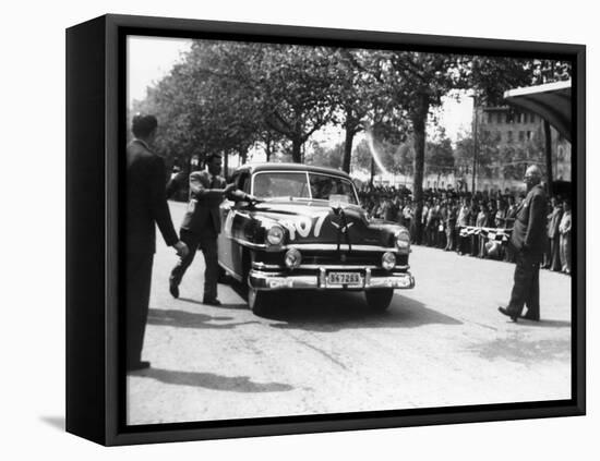 Paul Frere in a Chrysler Saloon V8, in the Mille Miglia, 1953-null-Framed Premier Image Canvas