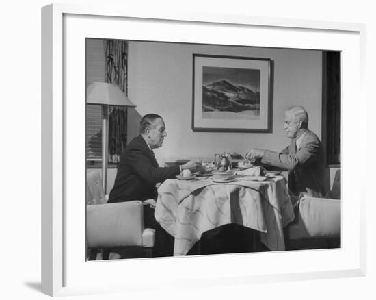 Paul G. Hoffman Having Lunch with William L. Clayton-Thomas D^ Mcavoy-Framed Premium Photographic Print