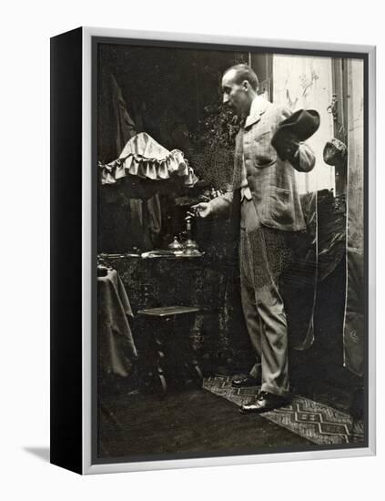 Paul Gauguin Posing in Mucha's Studio, Rue De La Grande Chaumière, Paris, 1893-Alphonse Mucha-Framed Premier Image Canvas