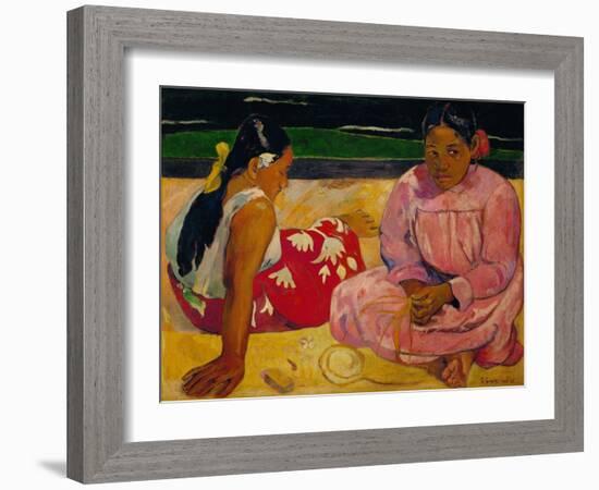 Paul Gauguin / Tahitian Women on the Beach, 1891-Paul Gauguin-Framed Giclee Print