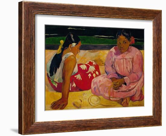 Paul Gauguin / Tahitian Women on the Beach, 1891-Paul Gauguin-Framed Giclee Print