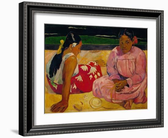 Paul Gauguin / Tahitian Women on the Beach, 1891-Paul Gauguin-Framed Giclee Print