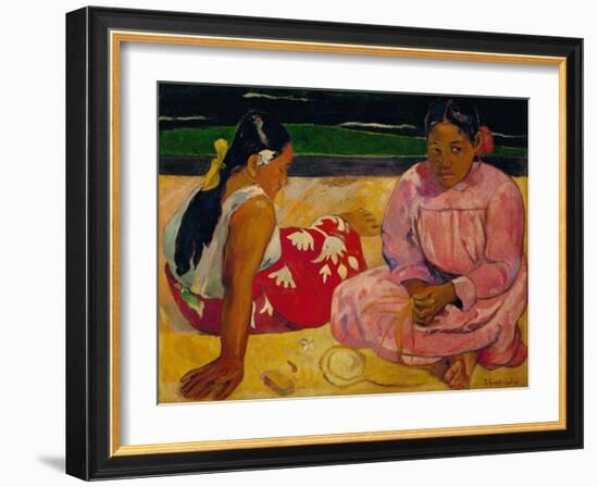 Paul Gauguin / Tahitian Women on the Beach, 1891-Paul Gauguin-Framed Giclee Print