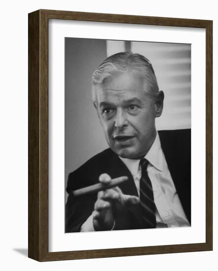 Paul H. Nitze Attending Life Magazine-Sponsored Economic Council-Ralph Morse-Framed Photographic Print