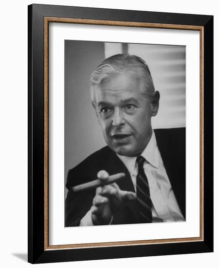 Paul H. Nitze Attending Life Magazine-Sponsored Economic Council-Ralph Morse-Framed Photographic Print