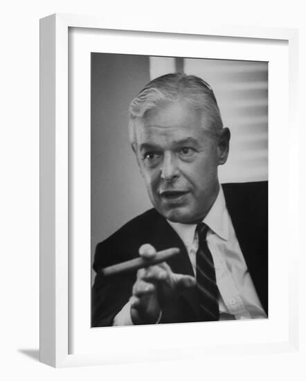 Paul H. Nitze Attending Life Magazine-Sponsored Economic Council-Ralph Morse-Framed Photographic Print