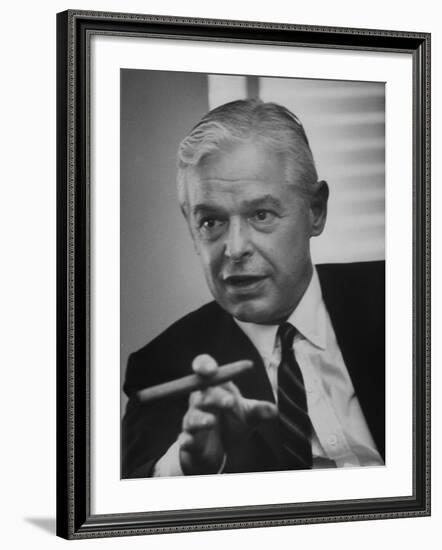 Paul H. Nitze Attending Life Magazine-Sponsored Economic Council-Ralph Morse-Framed Photographic Print