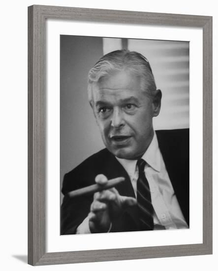 Paul H. Nitze Attending Life Magazine-Sponsored Economic Council-Ralph Morse-Framed Photographic Print